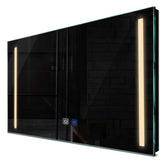 Specchio LED Rettangolare | Pulsanti touch | Funzione anti-appannamento | Luce bianca calda - Reyze Serie Salono Modello 5